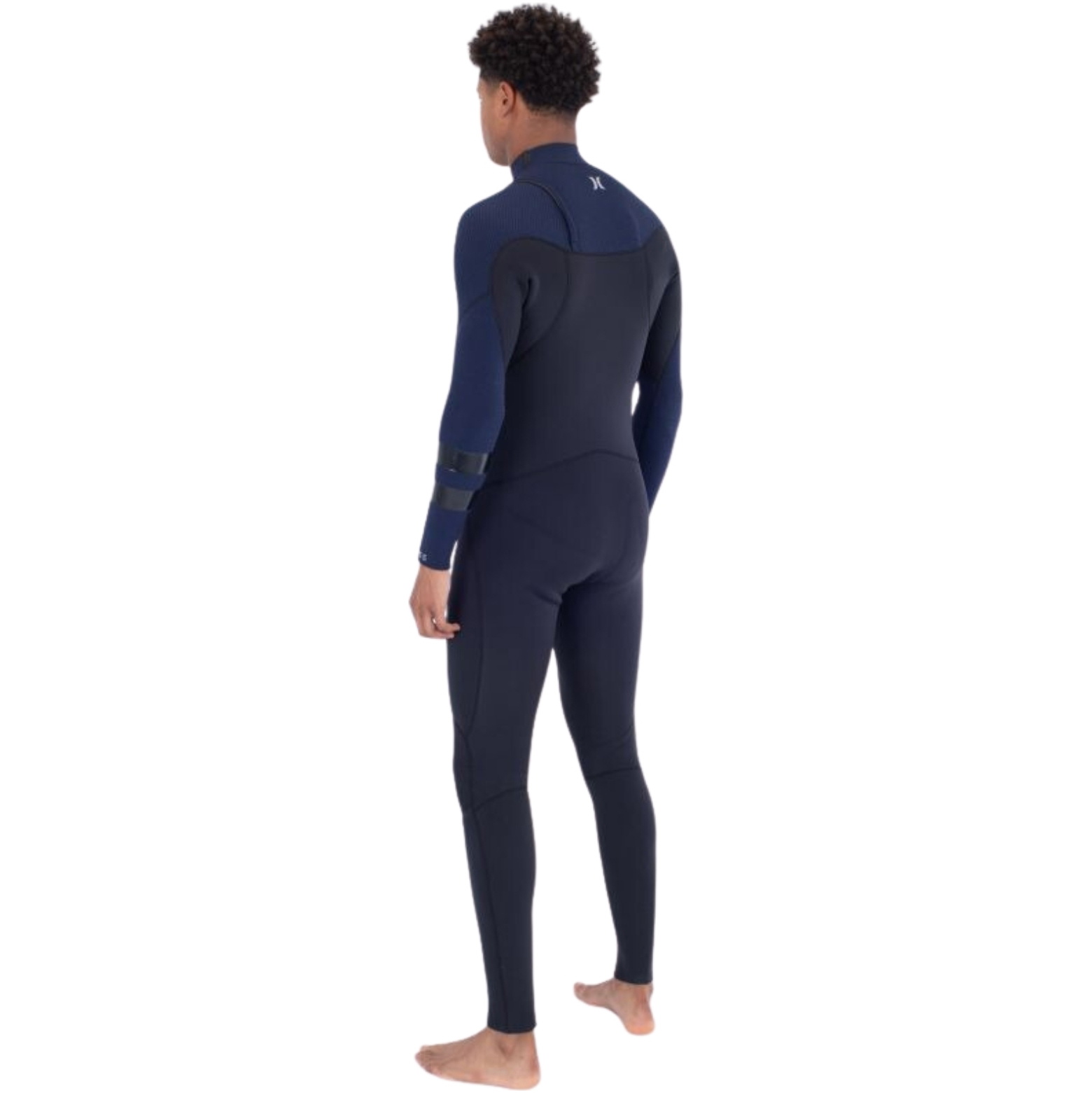 2025 Hurley Mens Plus Sleeve Texture 4/3mm Chest Zip Wetsuit MFS0014403 - Total Eclipse